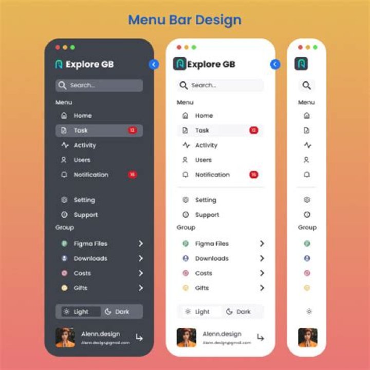 Application menu bar