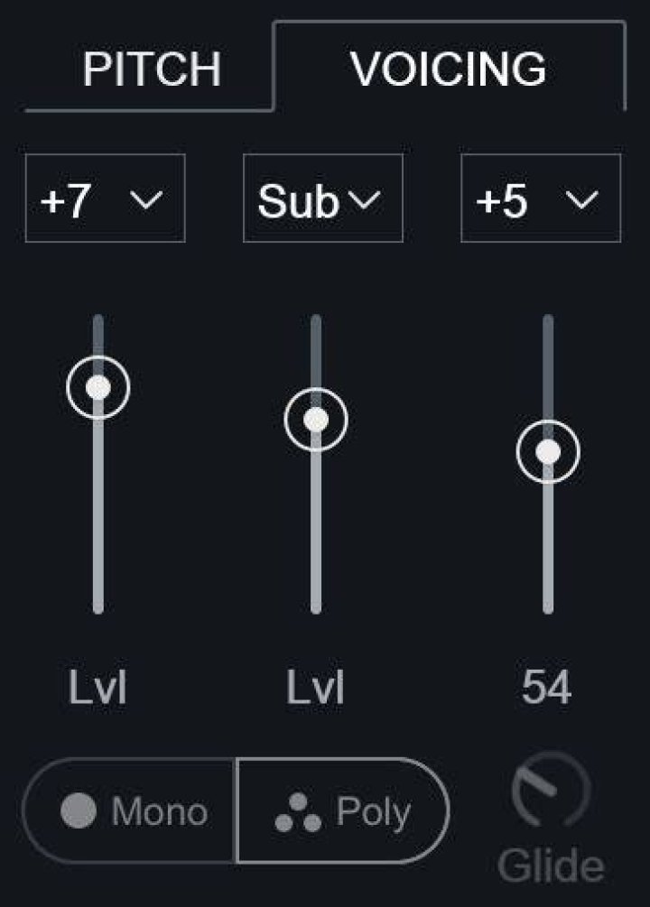 Auto Mode Voicing Controls