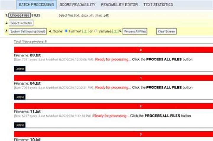 Batch Processing Remove Files Button