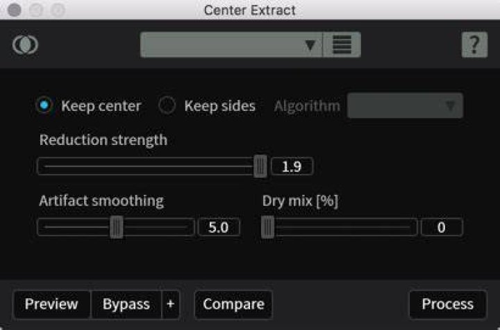 Center Extract interface