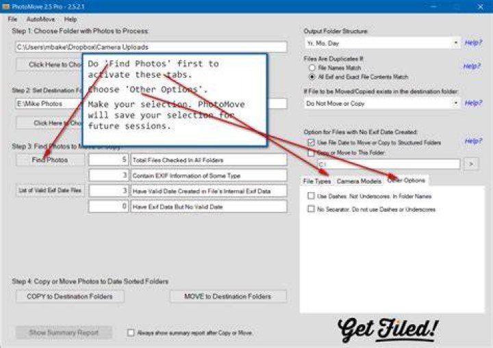 Choosing Output Folder