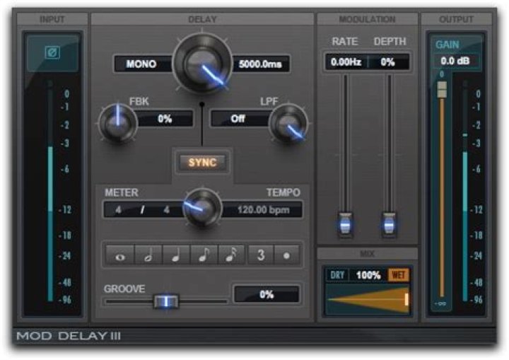 Delay: Mono Delay Controls