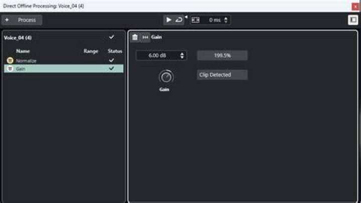 Direct Offline Processing window