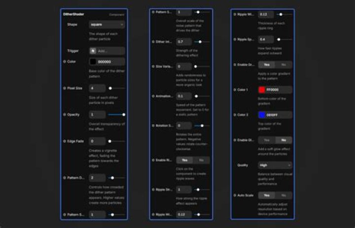 Dither button in the I/O