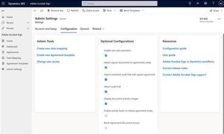 Dynamics settings