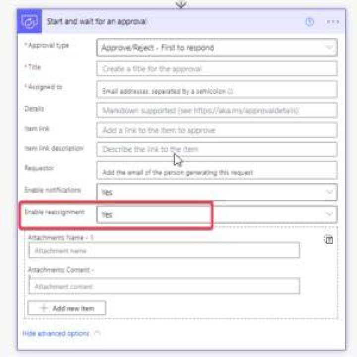 Enable Reassignment Example
