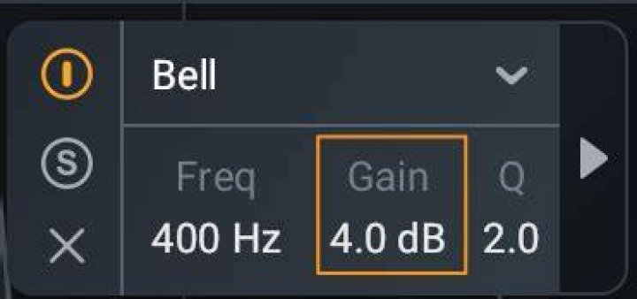 EQ Gain Value Readout