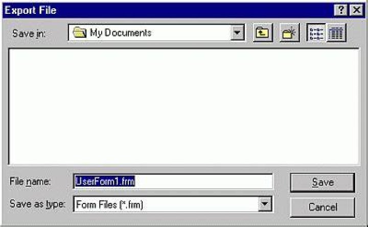 Export File Dialog