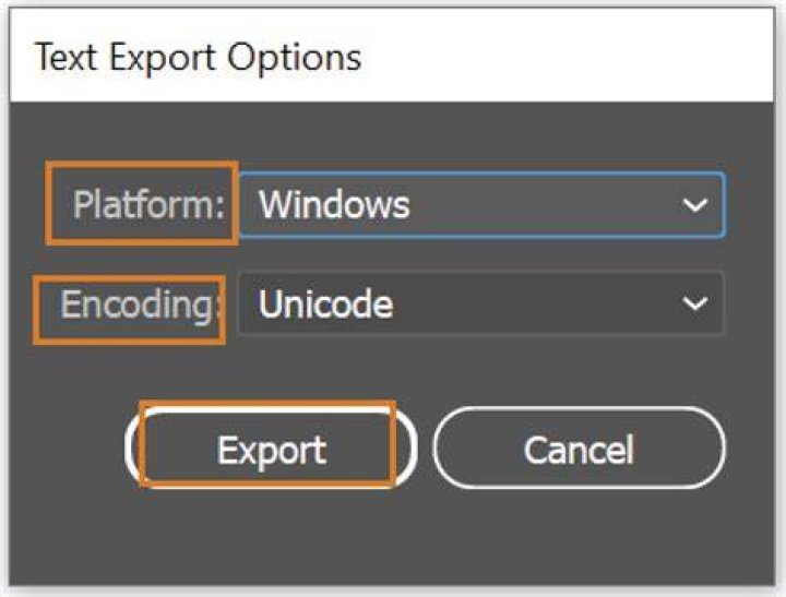 Export Options