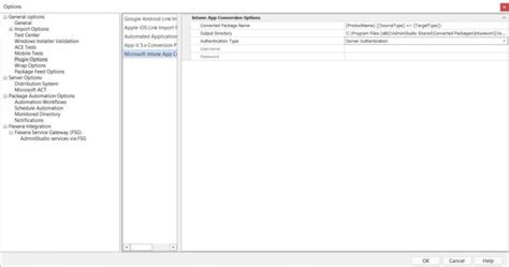 general options with plugin options