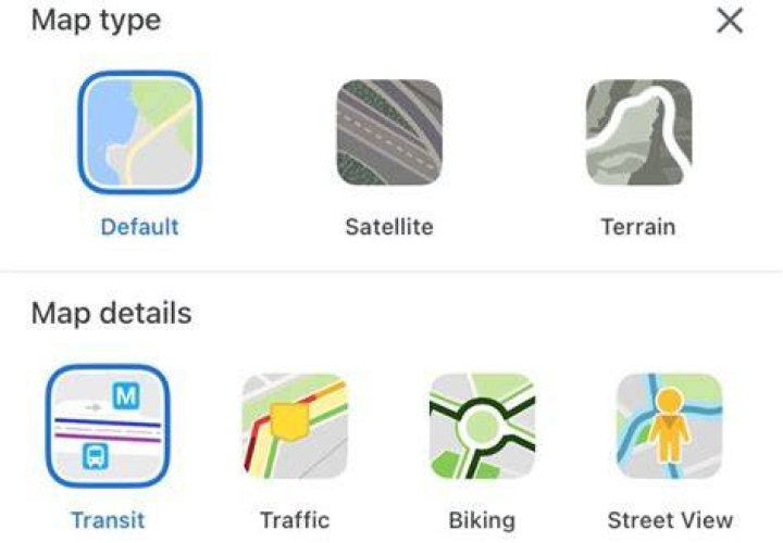Google Map Types