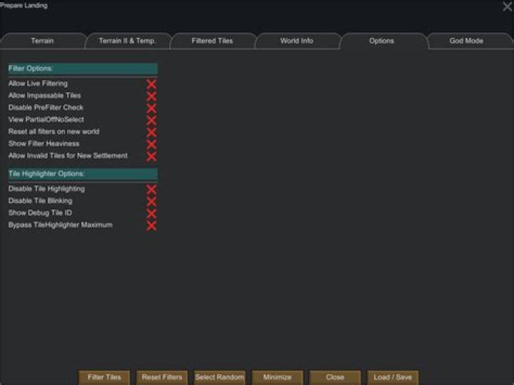 I/O Options Tab
