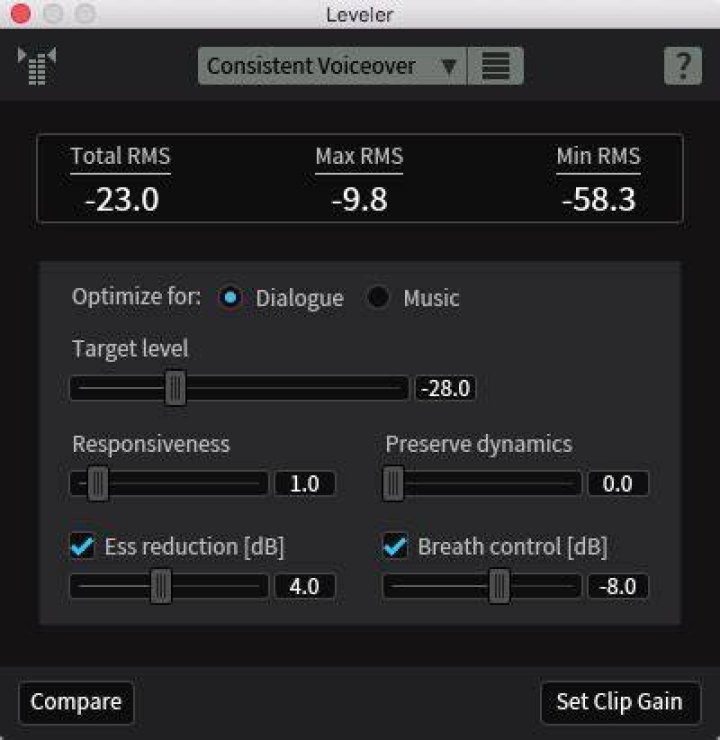 Leveler module interface