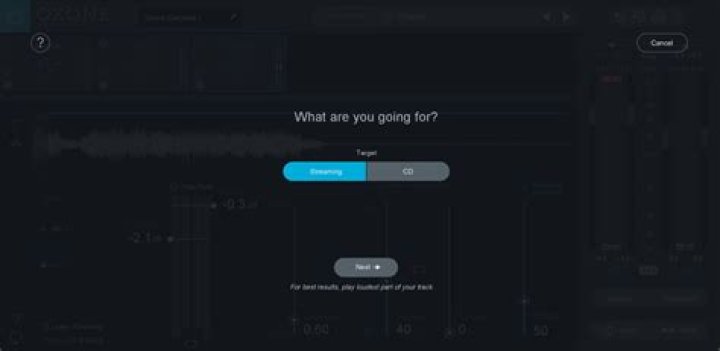 Master Assistant Target screen