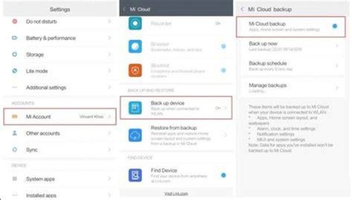 Mi Cloud Backup Restore