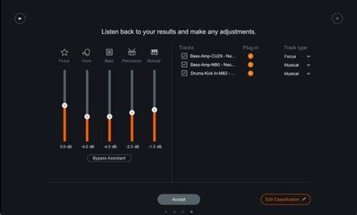 Mix Assistant Edit View