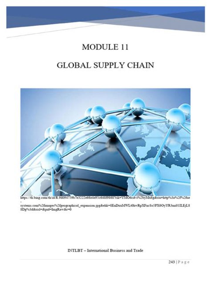 Module chain menu
