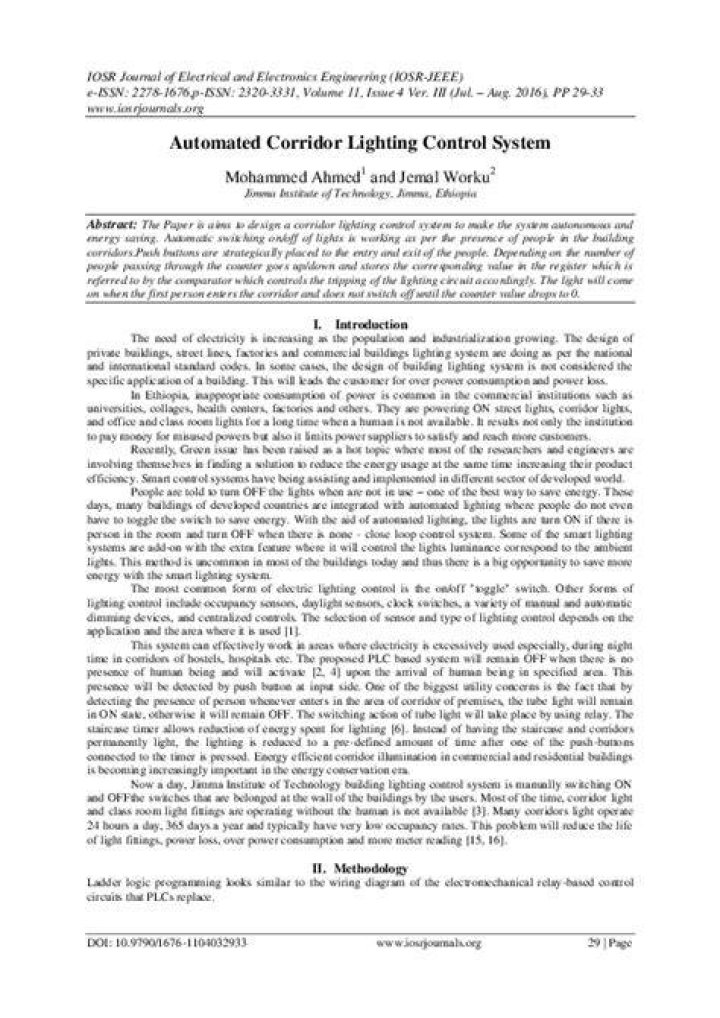 [PDF] Automated Corridor Lighting Control System Semantic Scholar