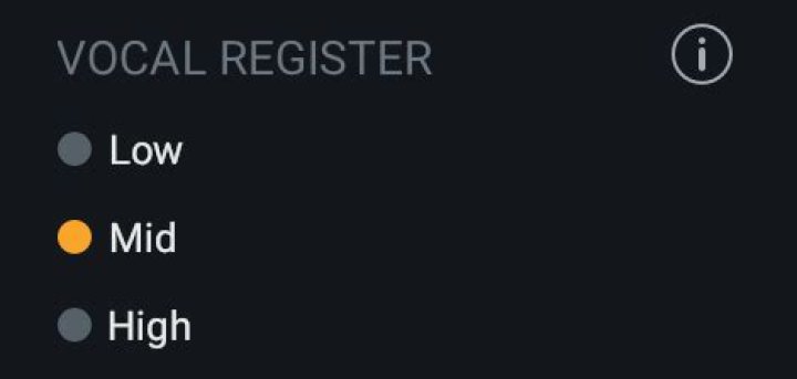 Pitch Module Vocal Register
