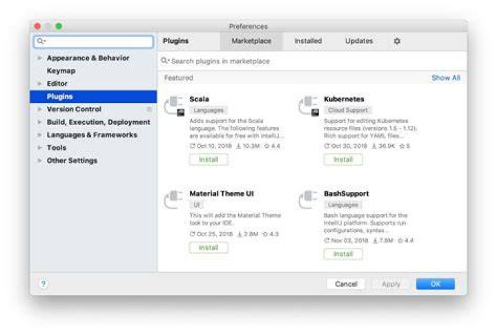 Plug-in Preferences tab