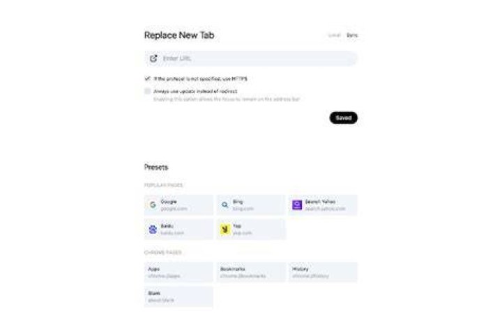Replace tab interface