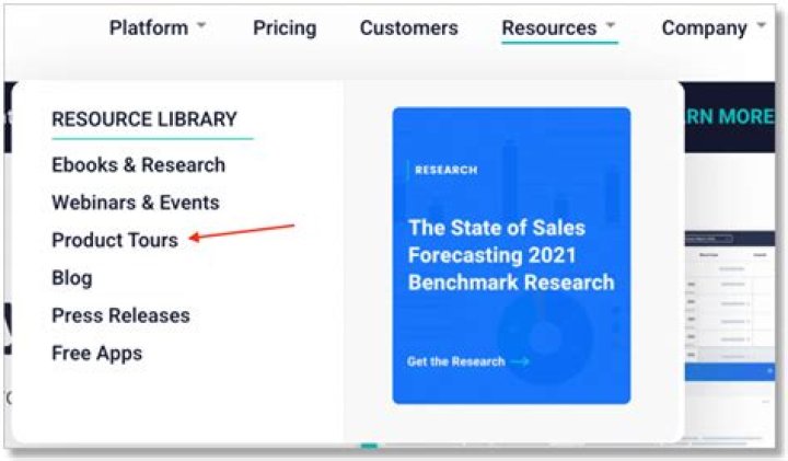 Resources dropdown
