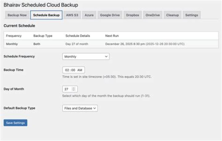 Scheduled Cloud Backup Software