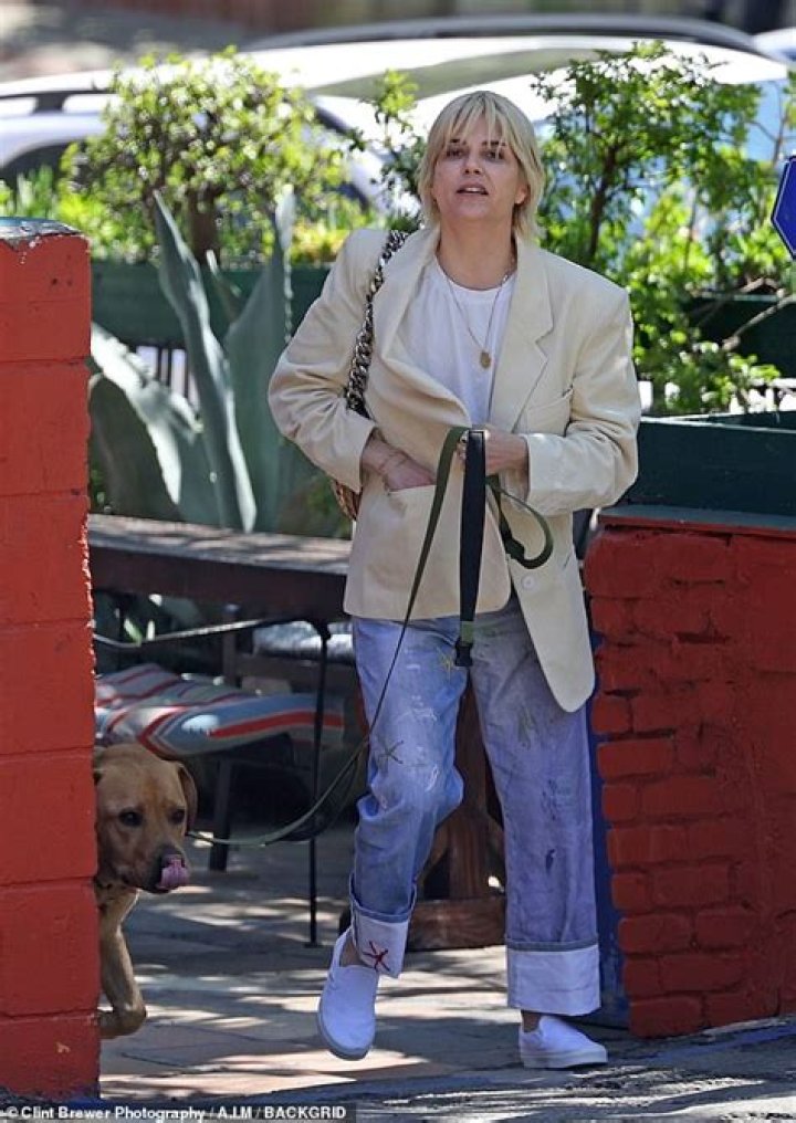 Selma Blair cuts a casual figure as she enjoys lunch date with