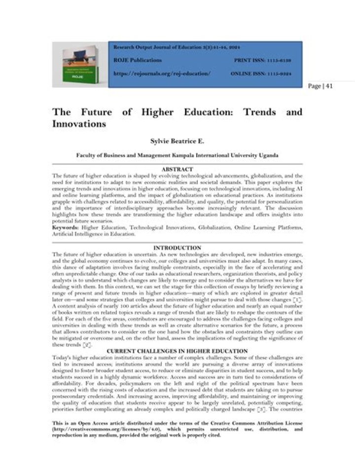 Unveiling Innovations In Higher Education