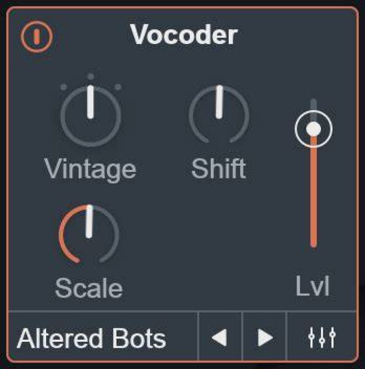 Vocoder module Advanced View